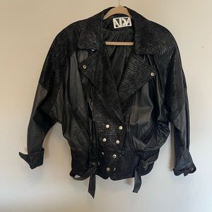 Vintage 80s leather jacket large women’s
